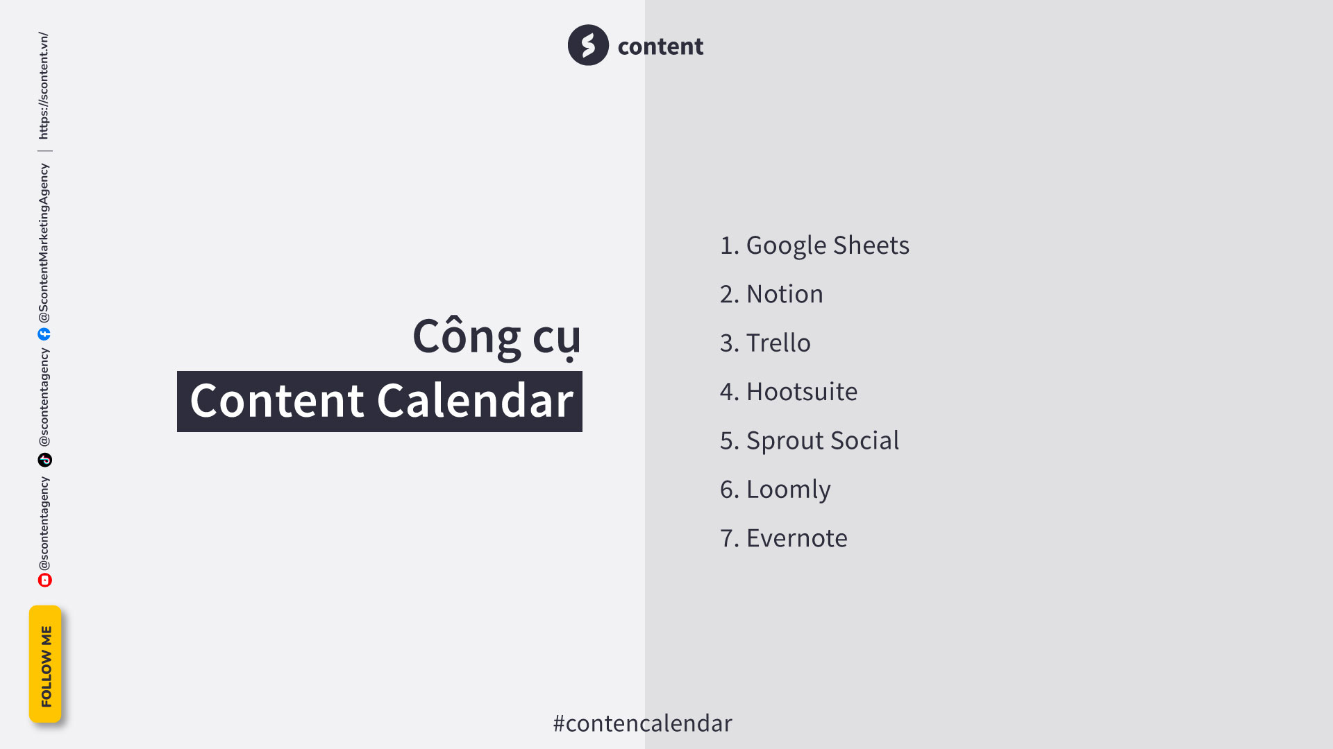 Công cụ lập Content Calendar